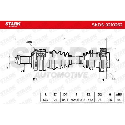 Półoś Napędowa Stark SKDS-0210262 SKDS-0210262 - foto 6
