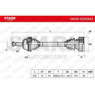 Półoś Napędowa Stark SKDS-0210243 SKDS-0210243 - foto 9