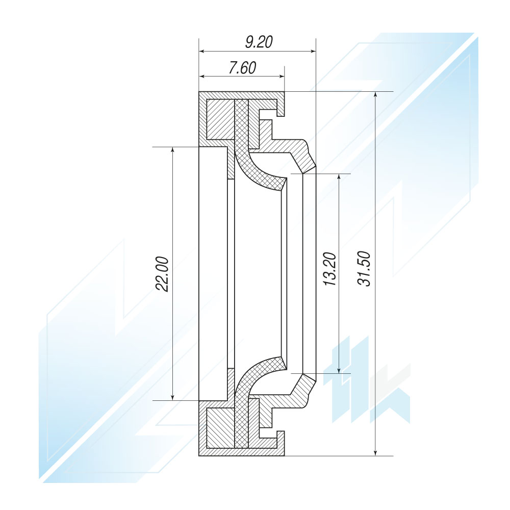Uszczelnienie czołowe do sprężarek GM/HARRISON 31,50x13,20x9,20/7,60 143GV50000 - foto 3