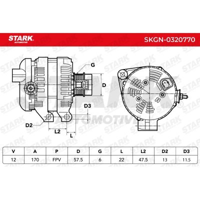 Alternator Stark SKGN-0320770 SKGN-0320770 - foto 5
