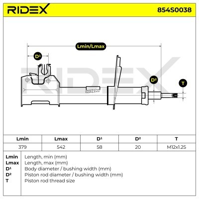 Amortyzator RIDEX 854S0038 854S0038 - foto 7