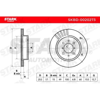 Tarcza hamulcowa Stark SKBD-0020273 SKBD-0020273 - foto 5