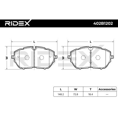 Klocki hamulcowe RIDEX 402B1202 402B1202 - foto 6