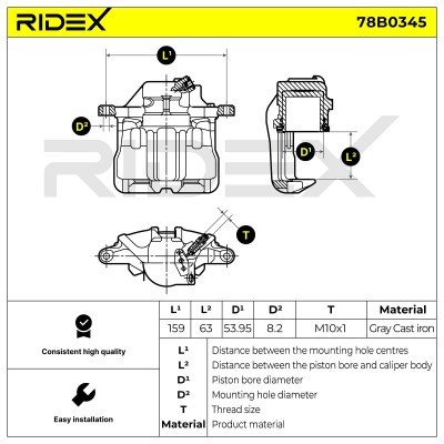 Zacisk Hamulcowy RIDEX 78B0345 78B0345 - foto 6