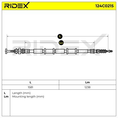 Linka Hamulca Ręcznego RIDEX 124C0215 124C0215 - foto 6