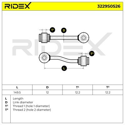 Łącznik Stabilizatora RIDEX 3229S0526 3229S0526 - foto 5