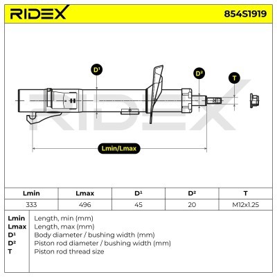 Amortyzator RIDEX 854S1919 854S1919 - foto 7