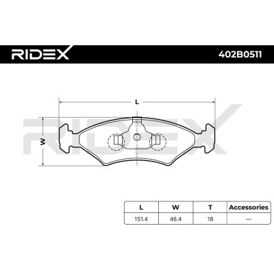 Klocki hamulcowe RIDEX 402B0511 402B0511 - foto 7