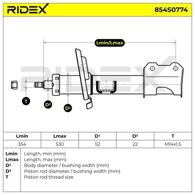 Amortyzator RIDEX 854S0774 854S0774 - foto 8