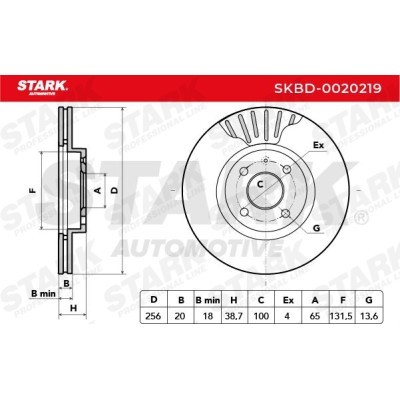 Tarcza hamulcowa Stark SKBD-0020219 SKBD-0020219 - foto 7