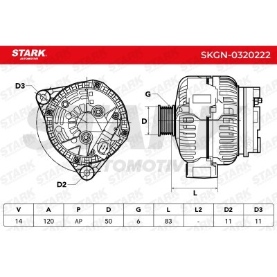 Alternator Stark SKGN-0320222 SKGN-0320222 - foto 6