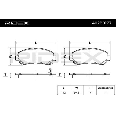 Klocki hamulcowe RIDEX 402B0173 402B0173 - foto 3