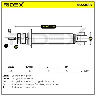 Amortyzator RIDEX 854S1007 854S1007 - foto 4