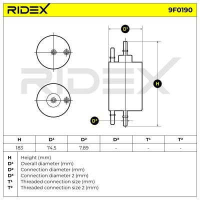 Filtr Paliwa RIDEX 9F0190 9F0190 - foto 6