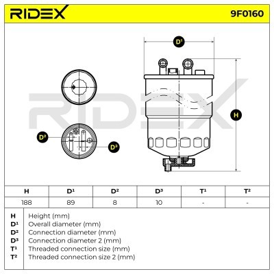 Filtr Paliwa RIDEX 9F0160 9F0160 - foto 6
