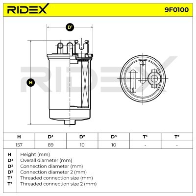 Filtr Paliwa RIDEX 9F0100 9F0100 - foto 6
