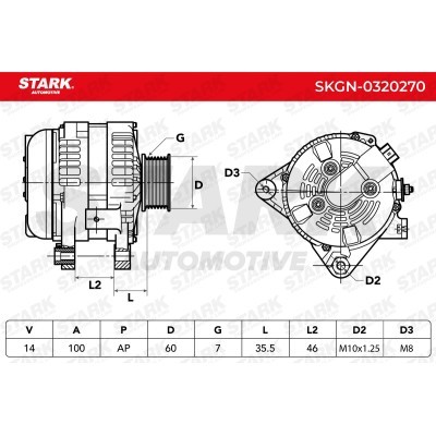 Alternator Stark SKGN-0320270 SKGN-0320270 - foto 7