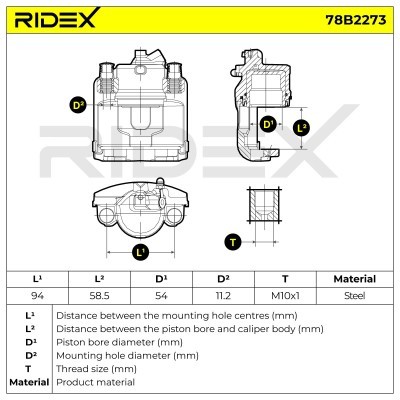 Zacisk Hamulcowy RIDEX 78B2273 78B2273 - foto 7