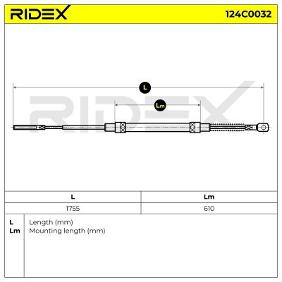Linka Hamulca Ręcznego RIDEX 124C0032 124C0032 - foto 3