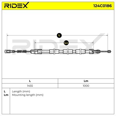 Linka Hamulca Ręcznego RIDEX 124C0186 124C0186 - foto 6