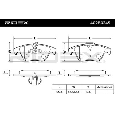 Klocki hamulcowe RIDEX 402B0245 402B0245 - foto 3