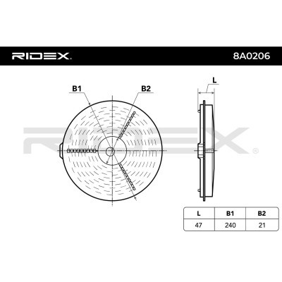 Filtr Powietrza RIDEX 8A0206 8A0206 - foto 5