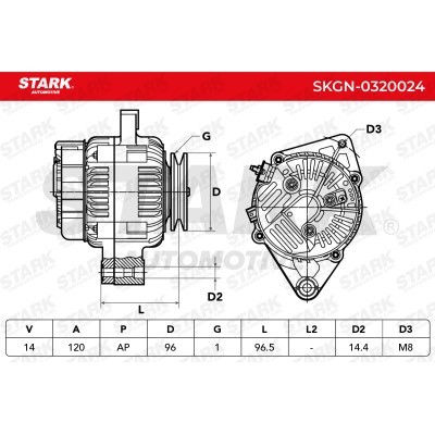 Alternator Stark SKGN-0320024 SKGN-0320024 - foto 6