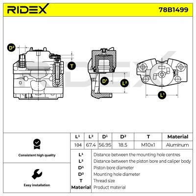 Zacisk Hamulcowy RIDEX 78B1499 78B1499 - foto 6