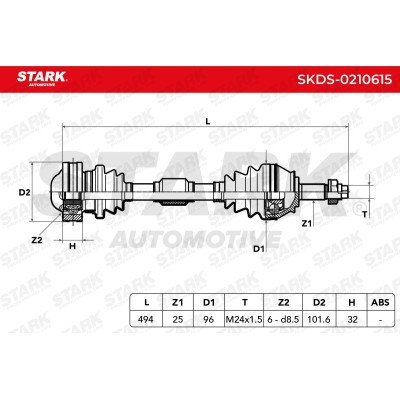 Półoś Napędowa Stark SKDS-0210615 SKDS-0210615 - foto 7