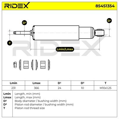 Amortyzator RIDEX 854S1354 854S1354 - foto 8
