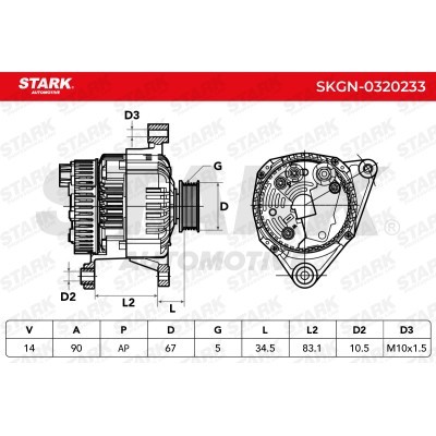 Alternator Stark SKGN-0320233 SKGN-0320233 - foto 5