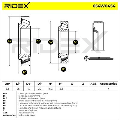 Łożysko Koła RIDEX 654W0454 654W0454 - foto 4