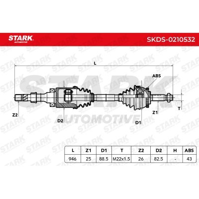 Półoś Napędowa Stark SKDS-0210532 SKDS-0210532 - foto 6