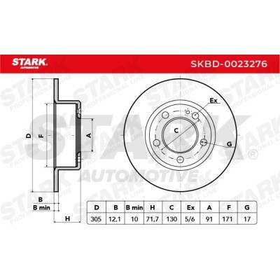 Tarcza hamulcowa Stark SKBD-0023276 SKBD-0023276 - foto 5