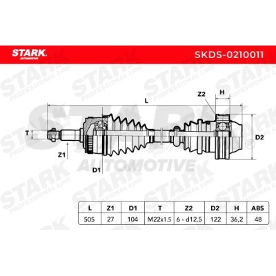 Półoś Napędowa Stark SKDS-0210011 SKDS-0210011 - foto 6