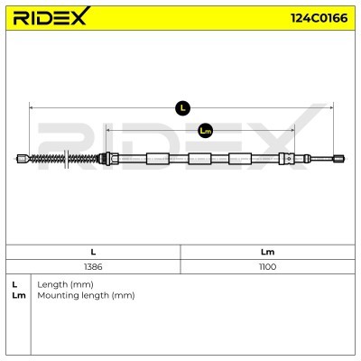 Linka Hamulca Ręcznego RIDEX 124C0166 124C0166 - foto 6