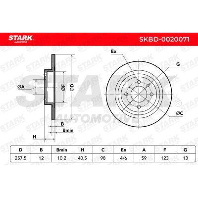 Tarcza hamulcowa Stark SKBD-0020071 SKBD-0020071 - foto 5