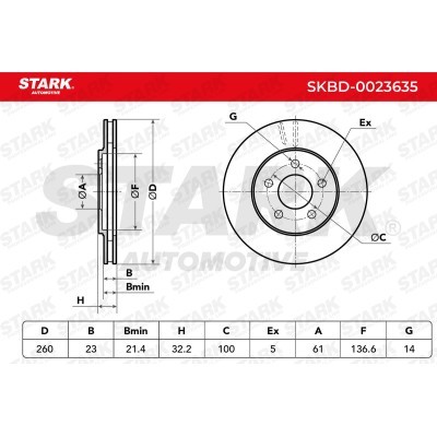 Tarcza hamulcowa Stark SKBD-0023635 SKBD-0023635 - foto 6