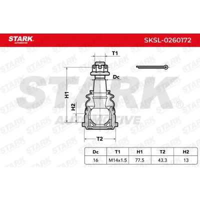 Sworzeń wahacza Stark SKSL-0260172 SKSL-0260172 - foto 5