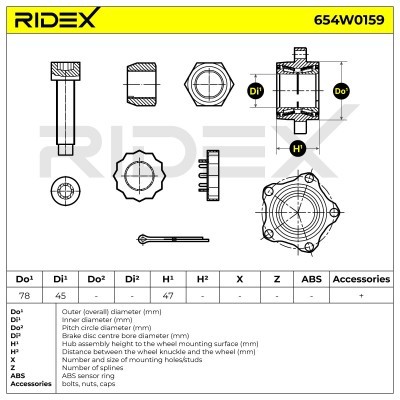 Łożysko Koła RIDEX 654W0159 654W0159 - foto 6