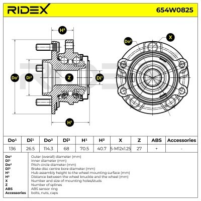 Łożysko Koła RIDEX 654W0825 654W0825 - foto 7
