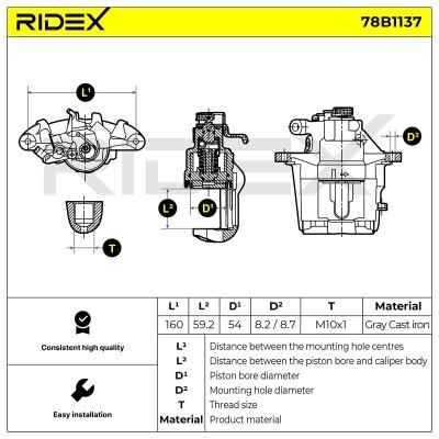 Zacisk Hamulcowy RIDEX 78B1137 78B1137 - foto 6