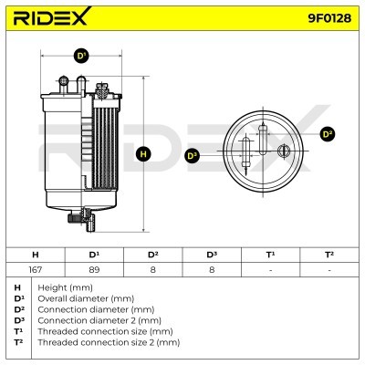 Filtr Paliwa RIDEX 9F0128 9F0128 - foto 6