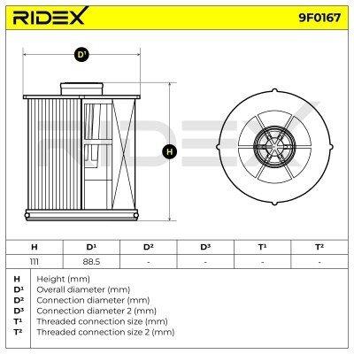 Filtr Paliwa RIDEX 9F0167 9F0167 - foto 5