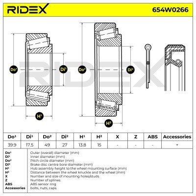 Łożysko Koła RIDEX 654W0266 654W0266 - foto 7