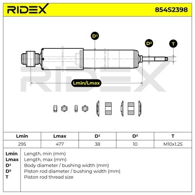 Amortyzator RIDEX 854S2398 854S2398 - foto 7