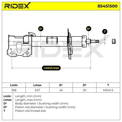 Amortyzator RIDEX 854S1500 854S1500 - foto 6