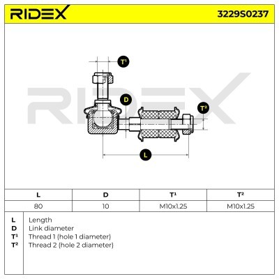 Łącznik Stabilizatora RIDEX 3229S0237 3229S0237 - foto 6