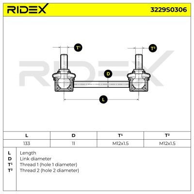 Łącznik Stabilizatora RIDEX 3229S0306 3229S0306 - foto 7