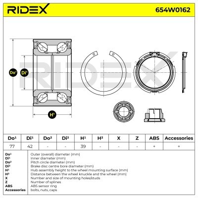 Łożysko Koła RIDEX 654W0162 654W0162 - foto 5